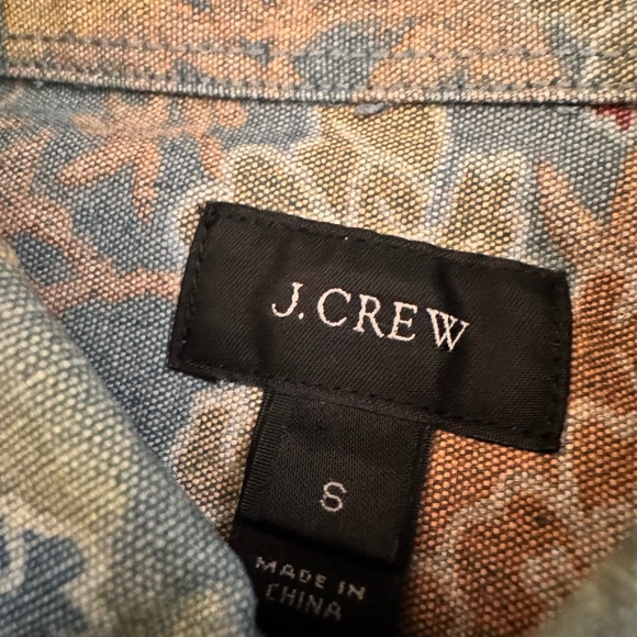 J.Crew Men’s Floral Oxford Short Sleeve Shirt - Size S - Picture 7 of 14